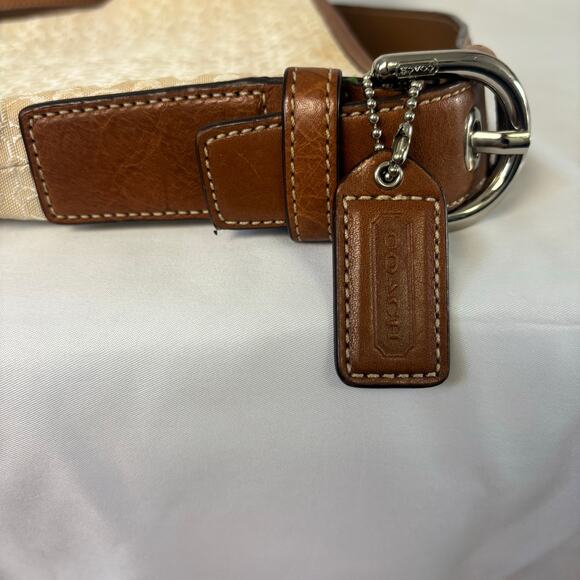 Coach Signature Demi Khaki Brown Leather Crossbody Shoulder Bag Crossbody F10944 - Picture 3 of 11